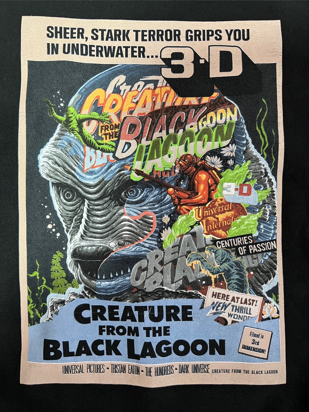 The Hundreds × Universal Monsters Creature From The Black Lagoon Hoodie Black - Picture 6 of 10